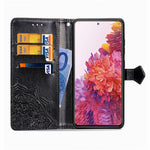Embossed Mandala Flower Wallet Leather Shell for Samsung Galaxy S20 FE 4G/FE 5G/S20 Lite/S20 FE 2022