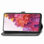 Embossed Mandala Flower Wallet Leather Shell for Samsung Galaxy S20 FE 4G/FE 5G/S20 Lite/S20 FE 2022