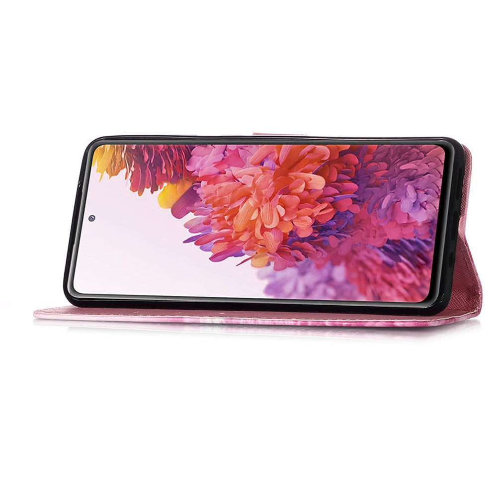 Pattern Printing Wallet Stand Leather Phone Casing with Strap for Samsung Galaxy S20 FE 4G / FE 5G / S20 Lite / S20 FE 2022
