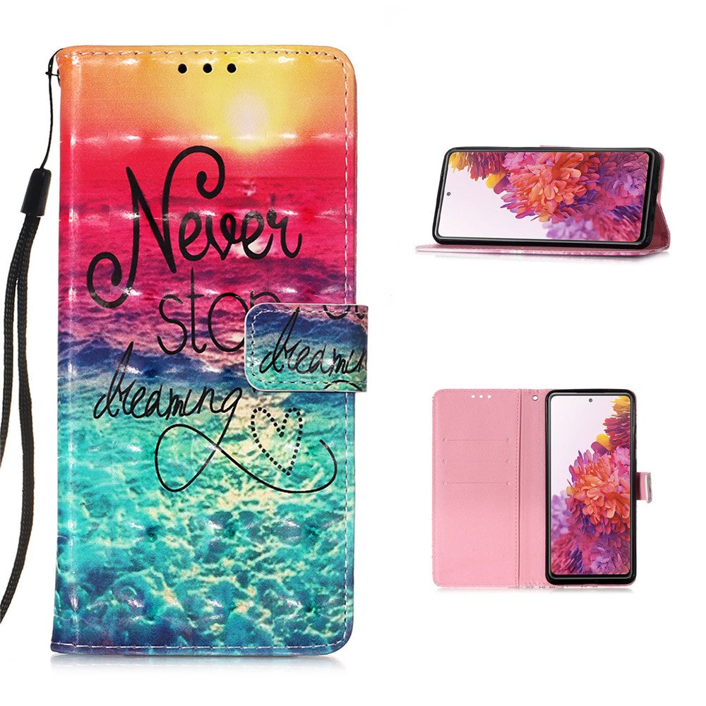 Pattern Printing Wallet Stand Leather Phone Casing with Strap for Samsung Galaxy S20 FE 4G / FE 5G / S20 Lite / S20 FE 2022