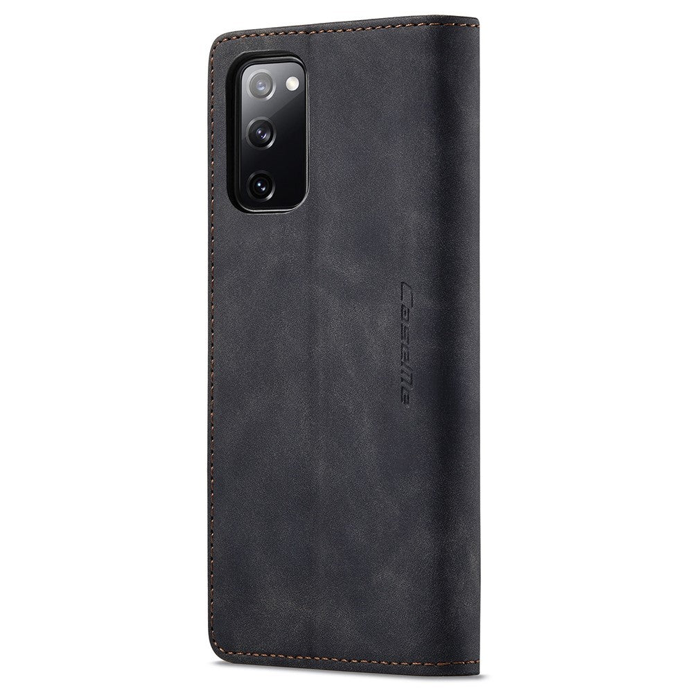 CASEME 013 Series Phone Cover for Samsung Galaxy S20 FE 4G/FE 5G/S20 Lite/S20 FE 2022 Auto-absorbed Leather Stand Wallet Case