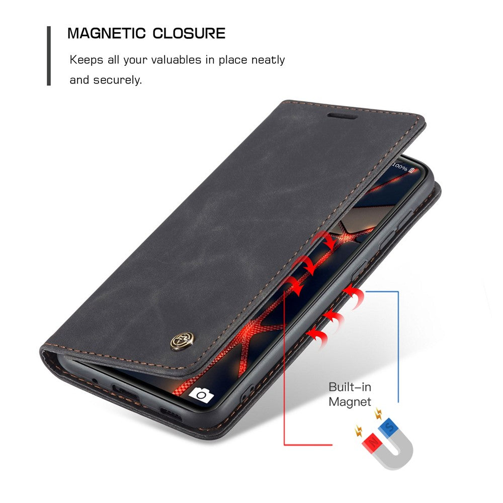 CASEME 013 Series Phone Cover for Samsung Galaxy S20 FE 4G/FE 5G/S20 Lite/S20 FE 2022 Auto-absorbed Leather Stand Wallet Case