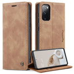CASEME 013 Series Phone Cover for Samsung Galaxy S20 FE 4G/FE 5G/S20 Lite/S20 FE 2022 Auto-absorbed Leather Stand Wallet Case