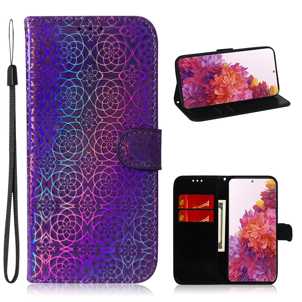 Magnetisk læderetui med blommönster til Samsung Galaxy S20 FE/S20 Fan Edition/S20 FE 5G/S20 Fan Edition 5G/S20 Lite/S20 FE 2022
