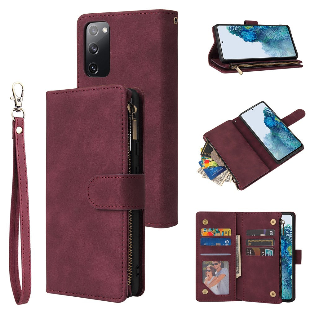 For Samsung Galaxy S20 FE/S20 Fan Edition/S20 FE 5G/S20 Fan Edition 5G/S20 Lite/S20 FE 2022 Cell Phone Cover Multiple Card Slots PU Leather Wallet Phone Covering Case