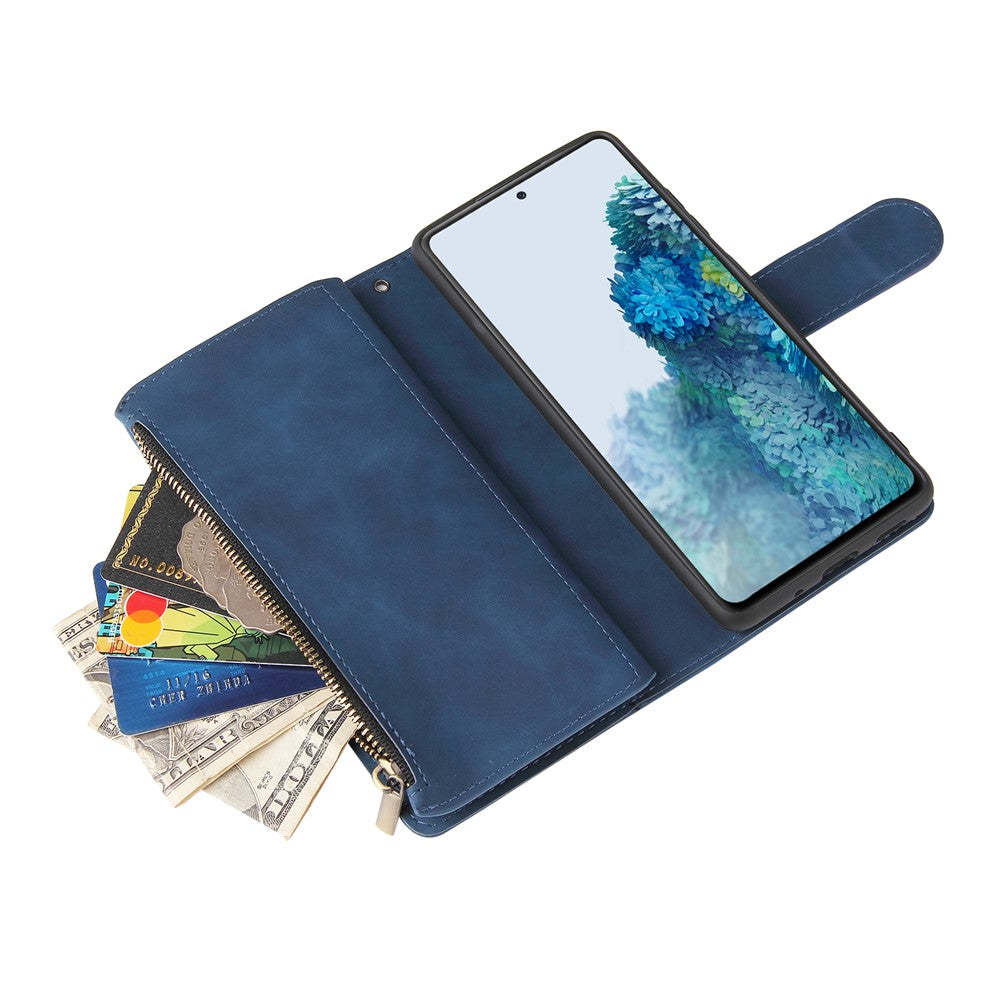 Samsung Galaxy S20 FE/S20 Fan Edition/S20 FE 5G/S20 Fan Edition 5G/S20 Lite/S20 FE 2022 mobilskal i PU-läder med flera kortfack och plånboksfodral