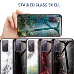 Marble Grain Pattern Tempered Glass PC + TPU Combo Case for Samsung Galaxy S20 FE 5G/Fan Edition 5G/S20 FE/Fan Edition/S20 Lite/S20 FE 2022
