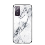 Marble Grain Pattern Tempered Glass PC + TPU Combo Case for Samsung Galaxy S20 FE 5G/Fan Edition 5G/S20 FE/Fan Edition/S20 Lite/S20 FE 2022