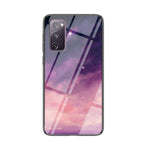 Kombinationscover med stjernehimmelmønster i hærdet glas + PC + TPU til Samsung Galaxy S20 FE 5G/Fan Edition 5G/S20 FE/Fan Edition/S20 Lite/S20 FE 2022