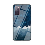 Kombinationscover med stjernehimmelmønster i hærdet glas + PC + TPU til Samsung Galaxy S20 FE 5G/Fan Edition 5G/S20 FE/Fan Edition/S20 Lite/S20 FE 2022