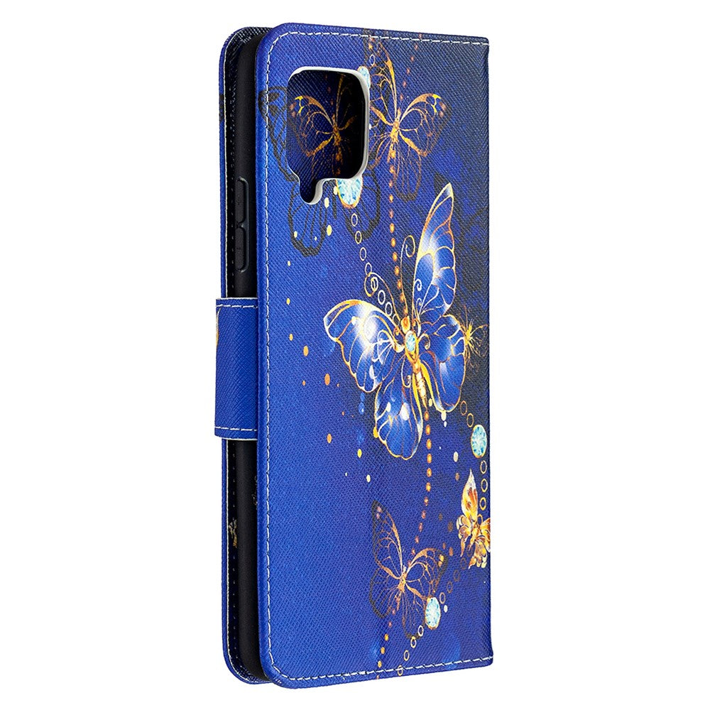 Mönstertryck Plånboksstativ Flip Läder Telefonfodral för Samsung Galaxy A42 5G