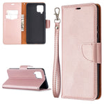 Plain Litchi Skin Stand Leather Wallet Phone Cover Shell for Samsung Galaxy A42 5G