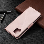 Plain Litchi Skin Stand Leather Wallet Phone Cover Shell for Samsung Galaxy A42 5G