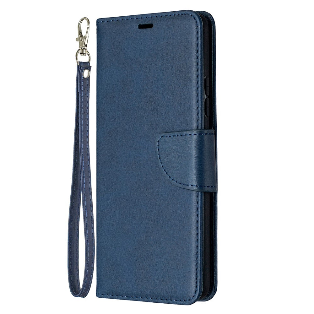 Plain PU Leather Wallet Phone Cover Shell for Samsung Galaxy A42 5G