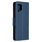 Plain PU Leather Wallet Phone Cover Shell for Samsung Galaxy A42 5G