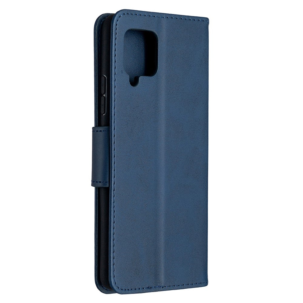Plain PU Leather Wallet Phone Cover Shell for Samsung Galaxy A42 5G