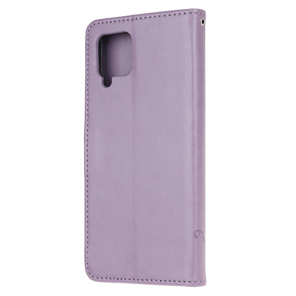 Imprint Butterfly Flowers Leather Shell Wallet Phone Case for Samsung Galaxy A42 5G