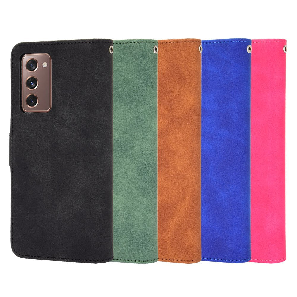 Skin-touch Leather Wallet Flip Case for Samsung Galaxy Z Fold2 5G