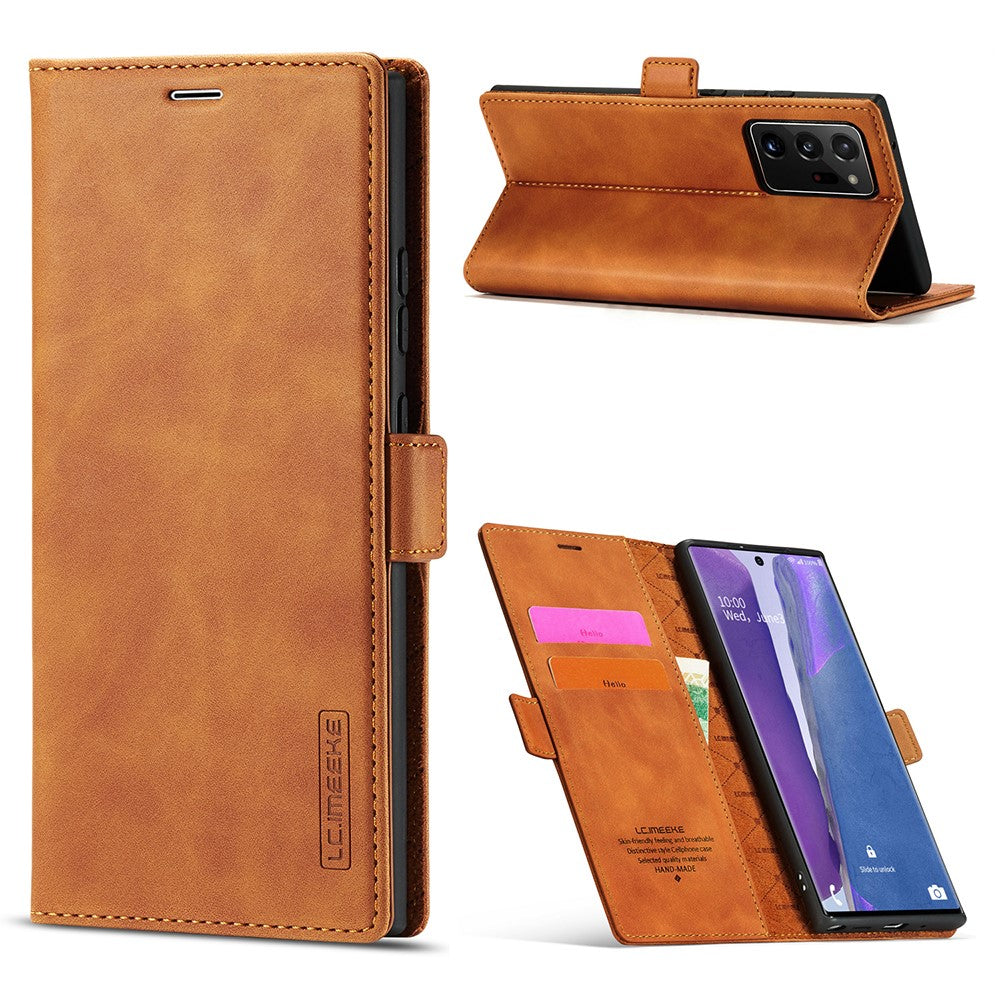 LC.IMEEKE LC Strong Magnetic Series Læderpung Telefon Beskyttende Skal til Samsung Galaxy Note20 Ultra/Note20 Ultra 5G