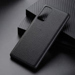 For Samsung Galaxy S20 FE/Fan Edition/S20 FE 5G/Fan Edition 5G/S20 Lite/S20 FE 2022 Litchi Texture Genuine Leather Coated TPU PC Combo Case