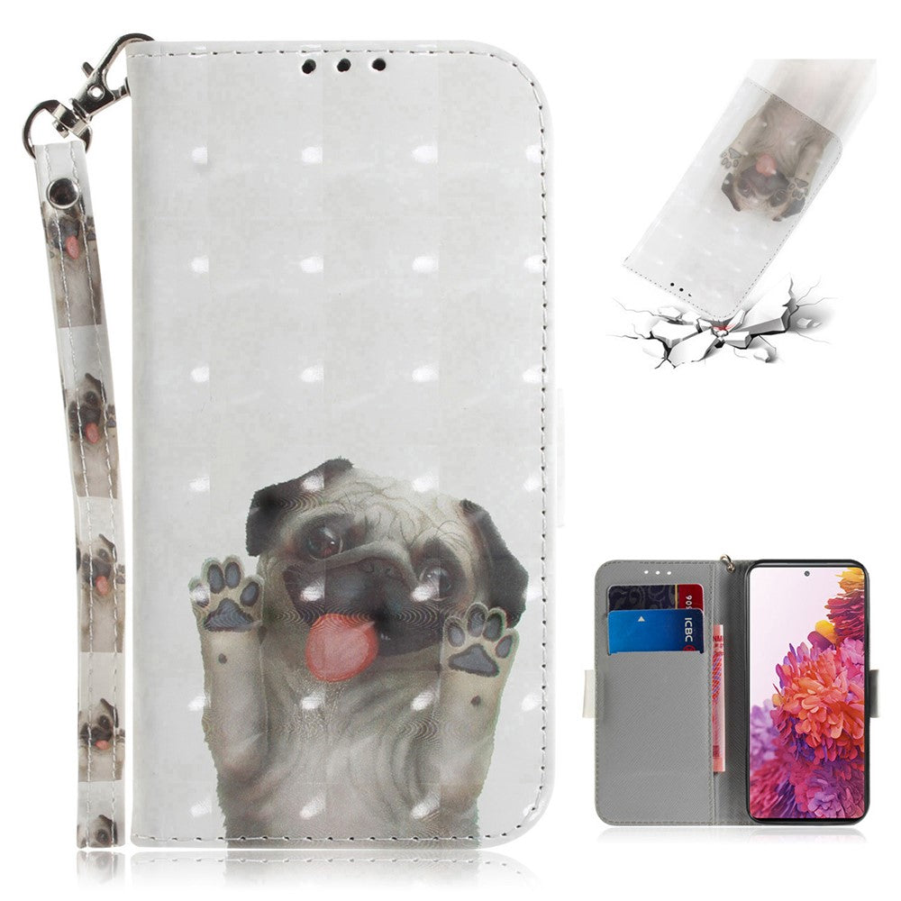 For Samsung Galaxy S20 FE/S20 Fan Edition/S20 FE 5G/S20 Fan Edition 5G/S20 Lite/S20 FE 2022 Light Spot Decor Pattern Printing Wallet Stand Leather Phone Case with Strap