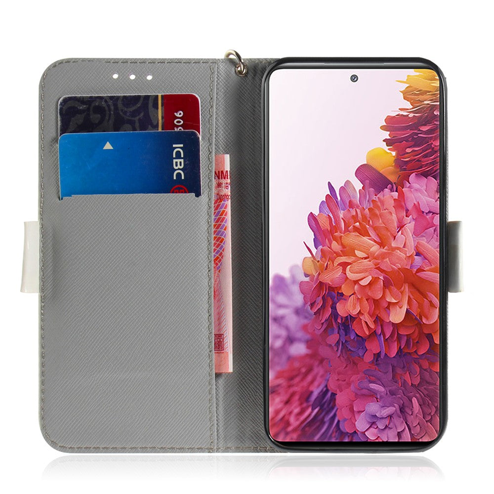 For Samsung Galaxy S20 FE/S20 Fan Edition/S20 FE 5G/S20 Fan Edition 5G/S20 Lite/S20 FE 2022 Light Spot Decor Pattern Printing Wallet Stand Leather Phone Case with Strap