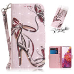 For Samsung Galaxy S20 FE/S20 Fan Edition/S20 FE 5G/S20 Fan Edition 5G/S20 Lite/S20 FE 2022 Light Spot Decor Pattern Printing Wallet Stand Leather Phone Case with Strap