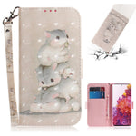 For Samsung Galaxy S20 FE/S20 Fan Edition/S20 FE 5G/S20 Fan Edition 5G/S20 Lite/S20 FE 2022 Light Spot Decor Pattern Printing Wallet Stand Leather Phone Case with Strap