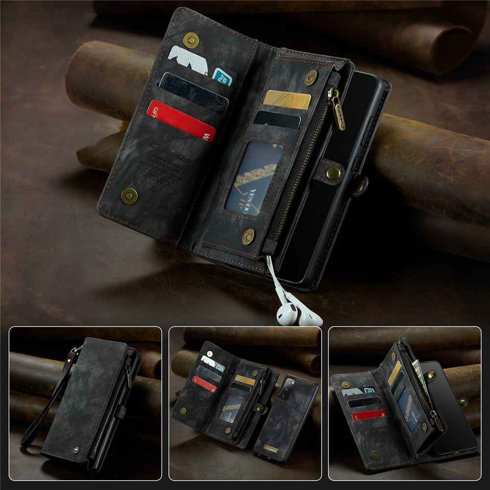 CASEME til Samsung Galaxy S20 FE / S20 Fan Edition / S20 FE 5G / S20 Fan Edition 5G / S20 Lite / S20 FE 2022 008 Series Multifunktionel 2-i-1 Wallet TPU+PU Læder Telefoncover