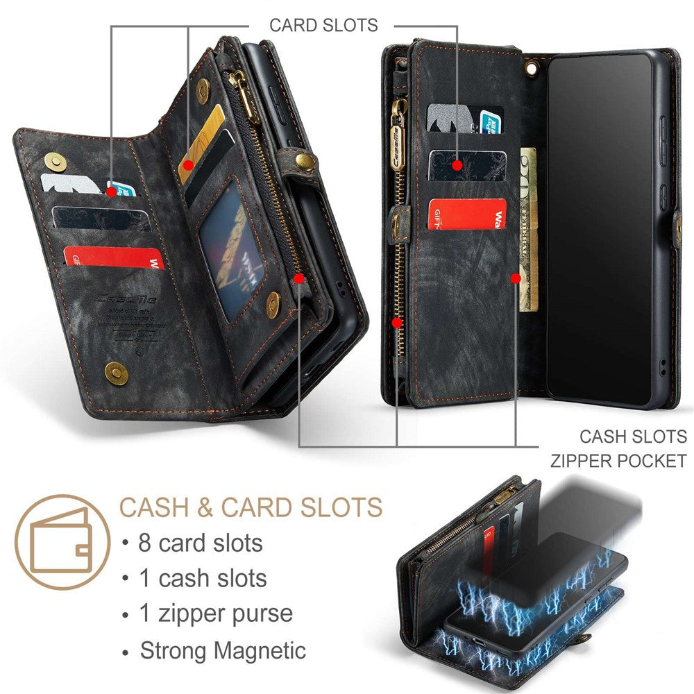 CASEME til Samsung Galaxy S20 FE / S20 Fan Edition / S20 FE 5G / S20 Fan Edition 5G / S20 Lite / S20 FE 2022 008 Series Multifunktionel 2-i-1 Wallet TPU+PU Læder Telefoncover