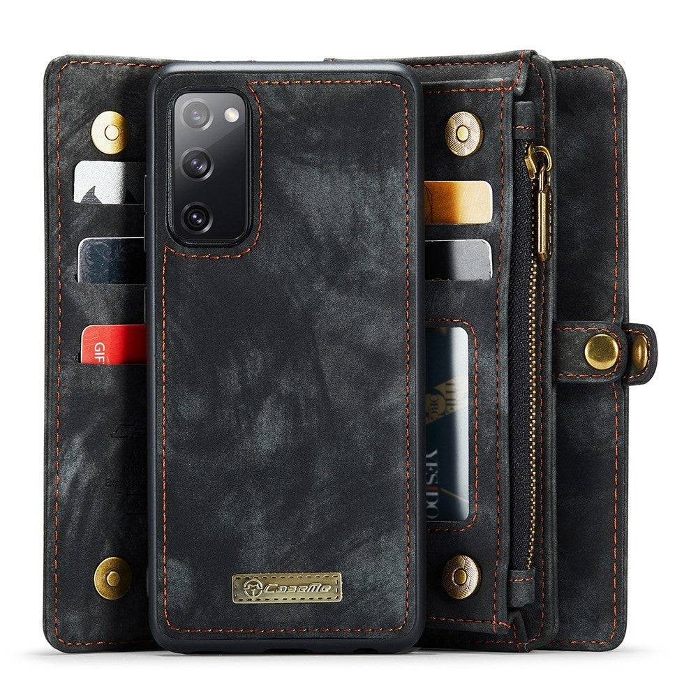 CASEME til Samsung Galaxy S20 FE / S20 Fan Edition / S20 FE 5G / S20 Fan Edition 5G / S20 Lite / S20 FE 2022 008 Series Multifunktionel 2-i-1 Wallet TPU+PU Læder Telefoncover