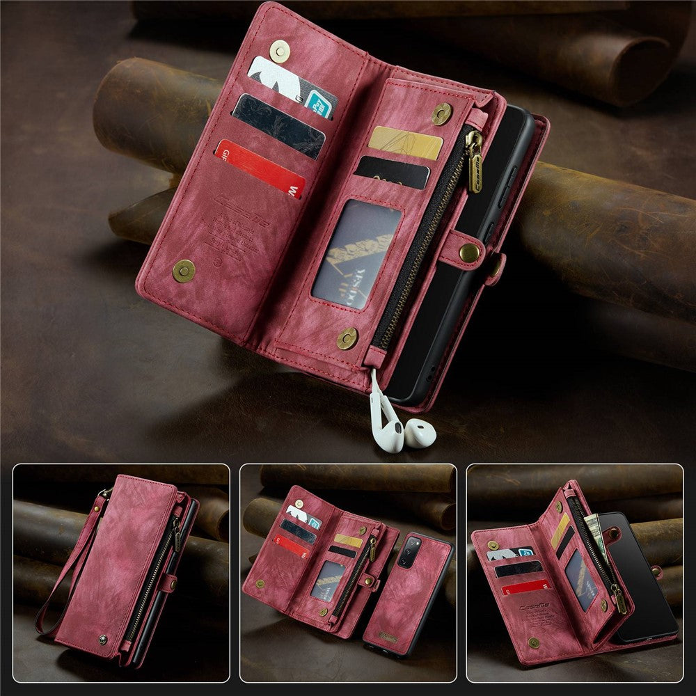 CASEME til Samsung Galaxy S20 FE / S20 Fan Edition / S20 FE 5G / S20 Fan Edition 5G / S20 Lite / S20 FE 2022 008 Series Multifunktionel 2-i-1 Wallet TPU+PU Læder Telefoncover