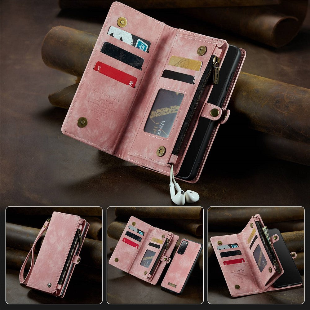 CASEME til Samsung Galaxy S20 FE / S20 Fan Edition / S20 FE 5G / S20 Fan Edition 5G / S20 Lite / S20 FE 2022 008 Series Multifunktionel 2-i-1 Wallet TPU+PU Læder Telefoncover