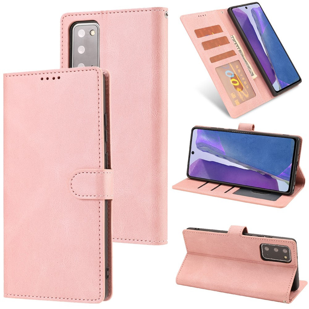 For Samsung Galaxy S20 FE/S20 Fan Edition/S20 FE 5G/S20 Fan Edition 5G/S20 Lite/S20 FE 2022 Classic Style PU Leather Phone Cover Shell with Wallet and Stand