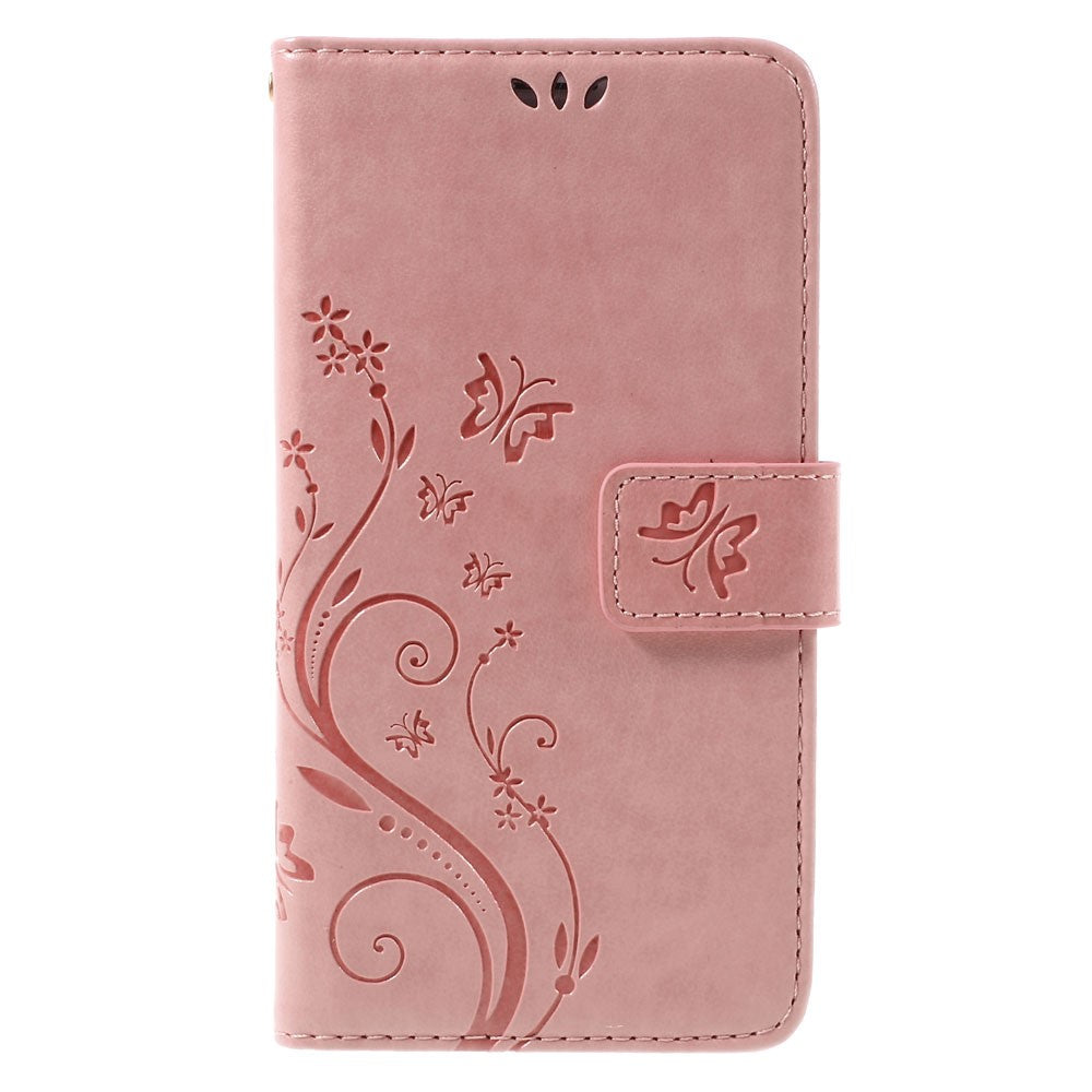 Butterfly Læderpung Stand Etui til Samsung Galaxy J5 (2016)
