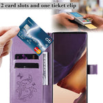 For Samsung Galaxy Note 20 Ultra / Note 20 Ultra 5G Wallet Case Floral Butterfly Imprinted Leather Phone Cover Stand