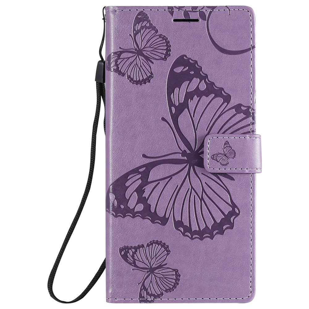 For Samsung Galaxy Note 20 Ultra / Note 20 Ultra 5G Wallet Case Floral Butterfly Imprinted Leather Phone Cover Stand