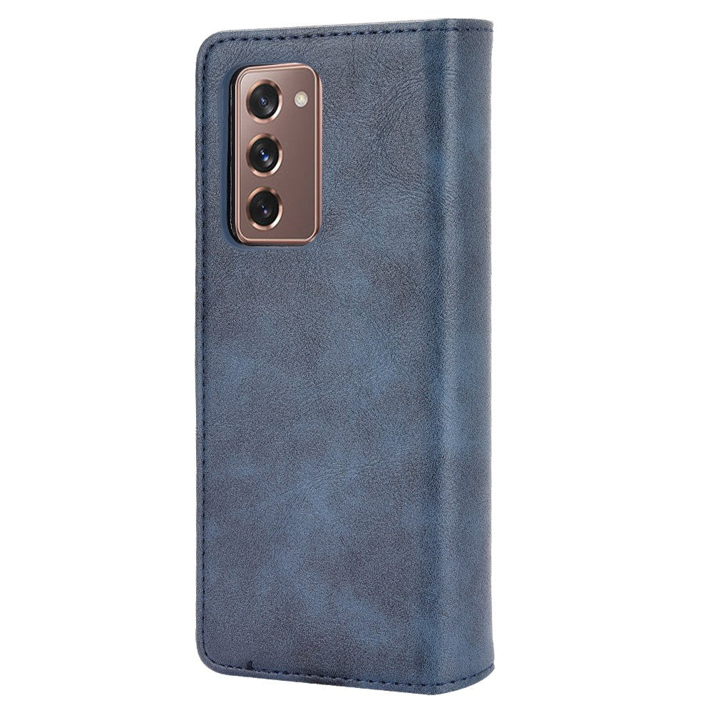 Magnetisk spænde, ternet design, beskyttende telefoncover til Samsung Galaxy Z Fold2 5G