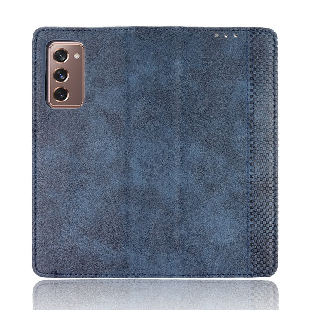 Magnetisk spænde, ternet design, beskyttende telefoncover til Samsung Galaxy Z Fold2 5G