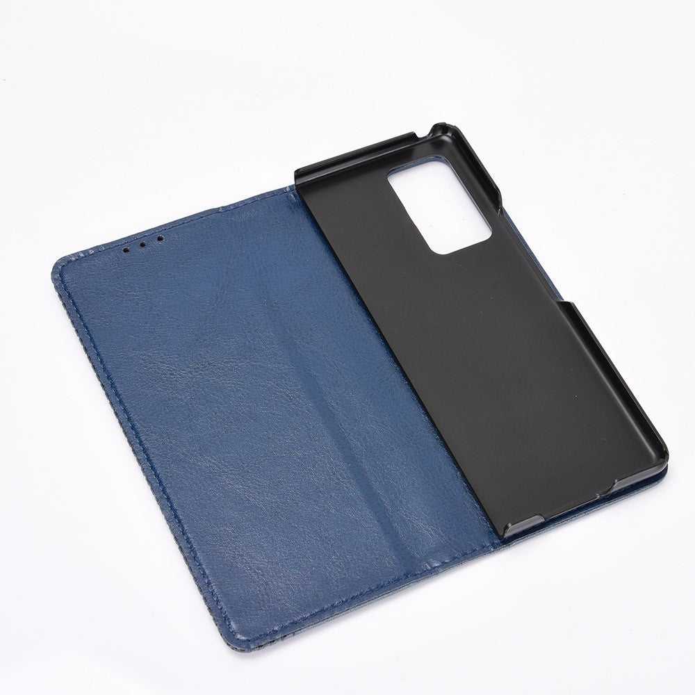 Magnetisk spænde, ternet design, beskyttende telefoncover til Samsung Galaxy Z Fold2 5G
