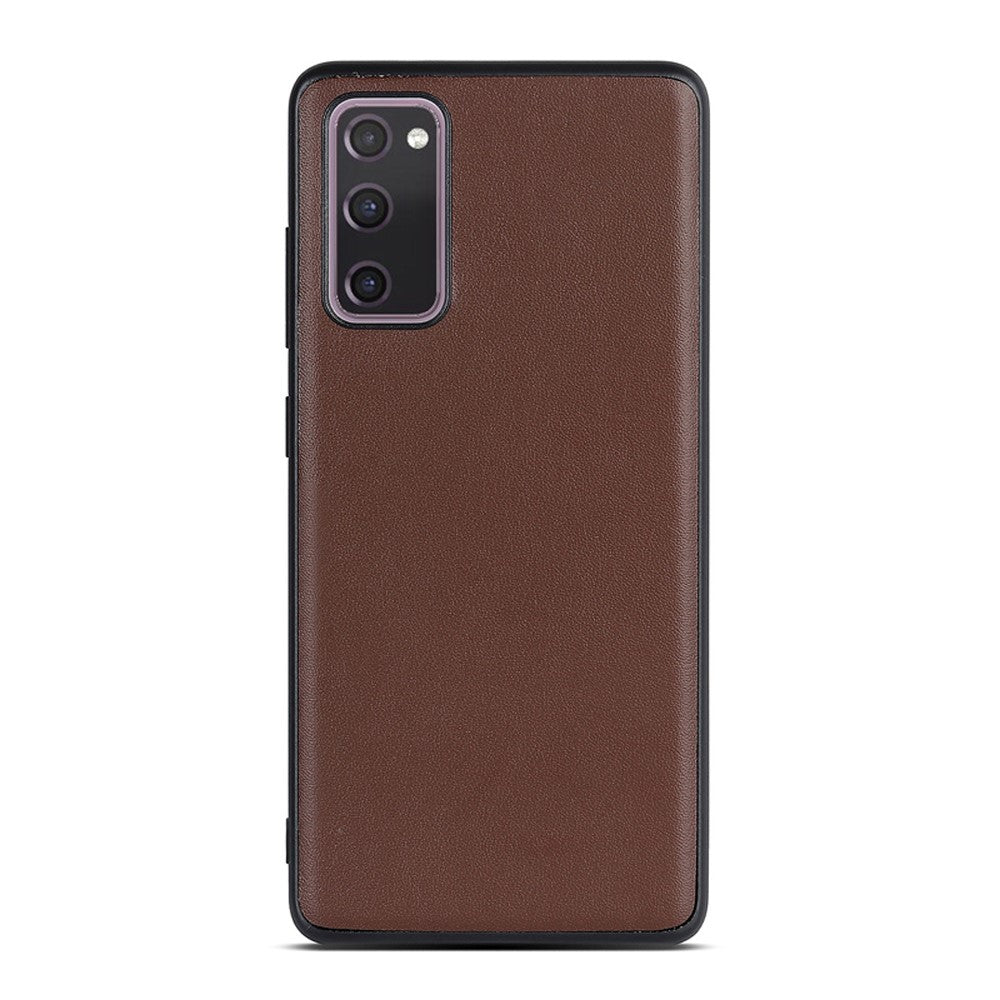 For Samsung Galaxy S20 FE/S20 Fan Edition/S20 FE 5G/S20 Fan Edition 5G/S20 Lite/S20 FE 2022 Genuine Leather Coated TPU + PC Shell