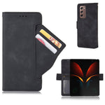 Til Samsung Galaxy Z Fold2 5G Læderetui med flere kortpladser, pung, standfunktion, skal, beskytter, telefoncover