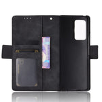 Til Samsung Galaxy Z Fold2 5G Læderetui med flere kortpladser, pung, standfunktion, skal, beskytter, telefoncover