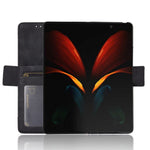 Til Samsung Galaxy Z Fold2 5G Læderetui med flere kortpladser, pung, standfunktion, skal, beskytter, telefoncover