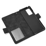 Til Samsung Galaxy Z Fold2 5G Læderetui med flere kortpladser, pung, standfunktion, skal, beskytter, telefoncover
