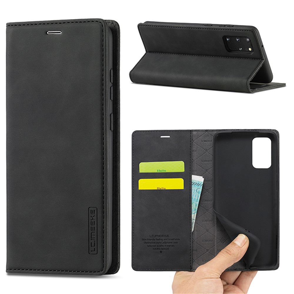 LC.IMEEKE Auto-Absorbed Leather Wallet Stand Phone Protective Shell with Wallet Stand for Samsung Galaxy S20 Plus/S20 Plus 5G