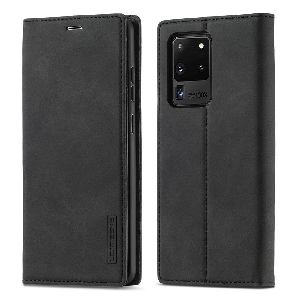 LC.IMEEKE LC Starkt Magnetisk Läderplånbok mobilskyddsskal för Samsung Galaxy S20 Ultra