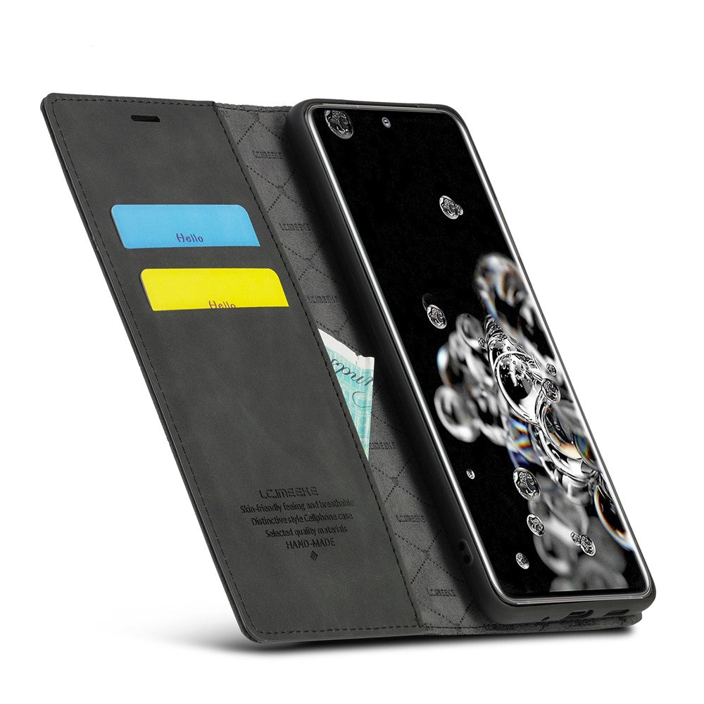 LC.IMEEKE LC Starkt Magnetisk Läderplånbok mobilskyddsskal för Samsung Galaxy S20 Ultra