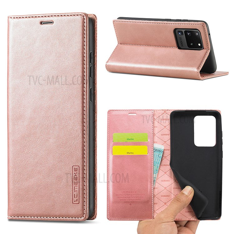 LC.IMEEKE LC Starkt Magnetisk Läderplånbok mobilskyddsskal för Samsung Galaxy S20 Ultra