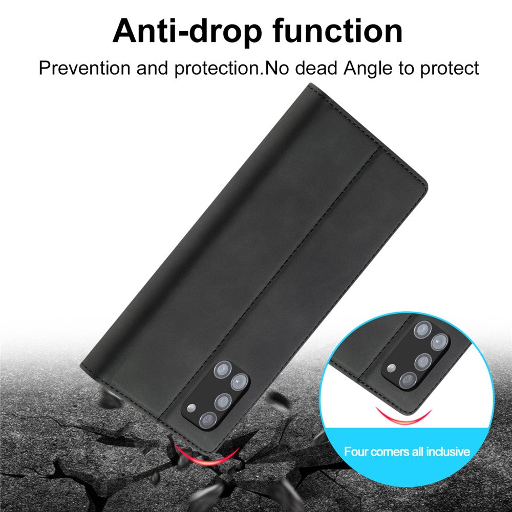 LC.IMEEKE LC Læderpung Auto Absorberende Telefonbeskytter til Samsung Galaxy A51 SM-A515/M40S